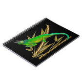 Jackson’s chameleon hanging out in the bamboo notitieboek (Linkerzijde)