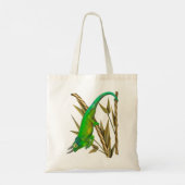Jackson’s chameleon hanging out in the bamboo tote bag (Achterkant)