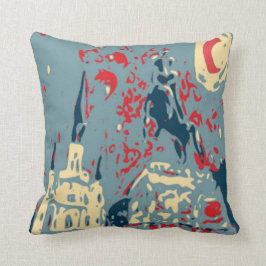 Jackson Square, French Quarter, Night in Blues Kussen