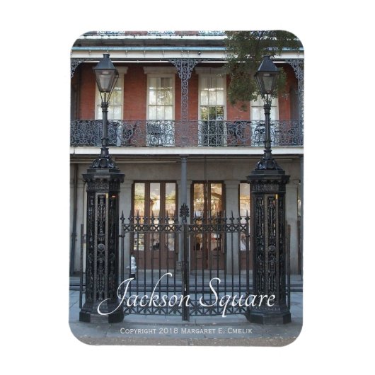 Jackson Square Gate, New Orleans, Frans kwartaal Magneet (Verticaal)
