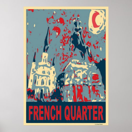 Jackson Square in Blue Poster (Voorkant)