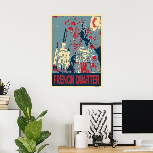 Jackson Square in Blue Poster (Thuiskantoor)