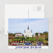 Jackson Square in New Orleans, Louisiana Briefkaart (Voorkant / Achterkant)