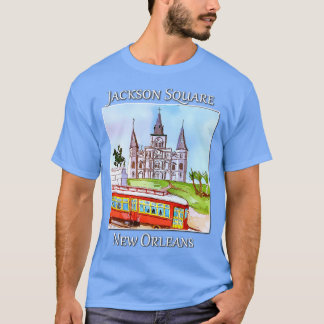 Jackson Square in New Orleans met de beroemde wink T-shirt
