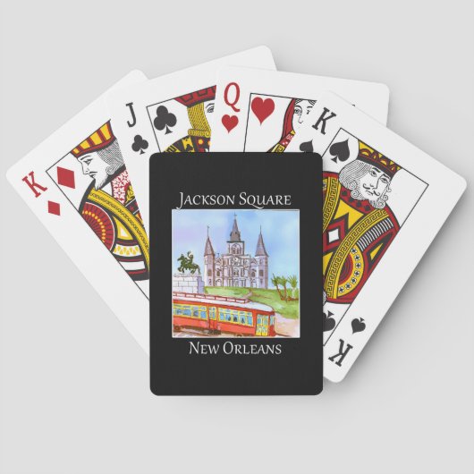 Jackson Square in New Orleans Pokerkaarten (Achterkant)