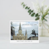 Jackson Square New Orleans 1943 Briefkaart (Staand voorkant)