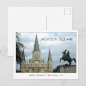 Jackson Square New Orleans 1943 Briefkaart (Voorkant / Achterkant)