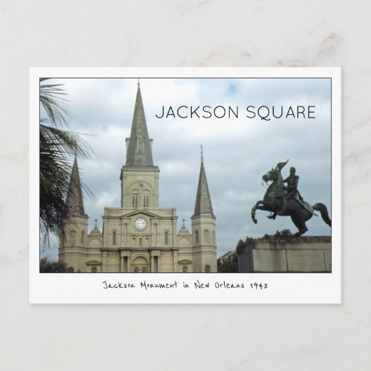 Jackson Square New Orleans 1943 Briefkaart (Voorkant)