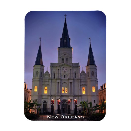 Jackson Square, New Orleans, basiliek van de kathe Magneet (Verticaal)