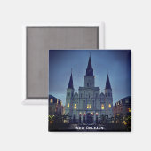 Jackson Square, New Orleans, basiliek van de kathe Magneet (Voorkant / Achterkant)