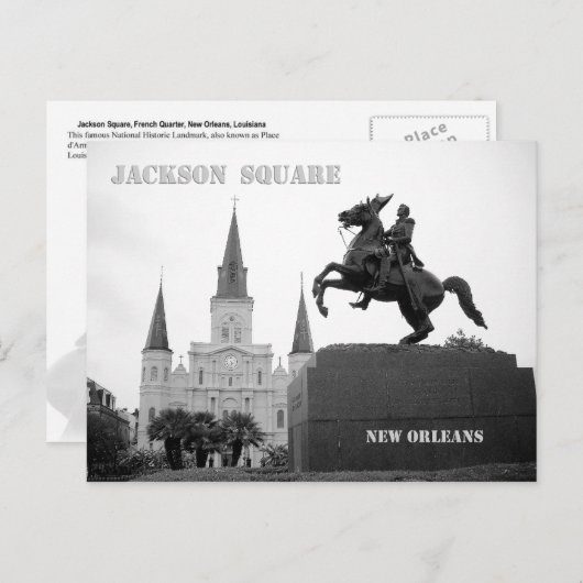 Jackson Square, New Orleans Briefkaart (Voorkant / Achterkant)