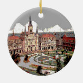 Jackson Square new orleans Keramisch Ornament (Achterkant)