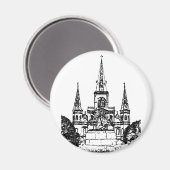 Jackson Square, New Orleans, LA Magneet (Voorkant / Achterkant)