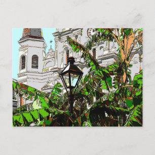 Jackson Square New Orleans Lamp Post Briefkaart