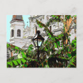 Jackson Square New Orleans Lamp Post Briefkaart (Voorkant)