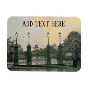 Jackson Square New Orleans Magnet, voeg tekst toe Magneet