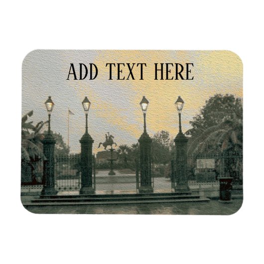 Jackson Square New Orleans Magnet, voeg tekst toe Magneet (Horizontaal)