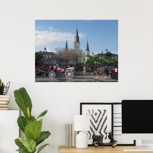 Jackson Square-New Orleans Poster (Thuiskantoor)