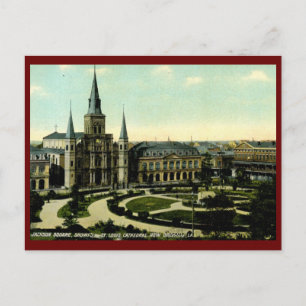 Jackson Square, New Orleans, Vintage 1910 Briefkaart