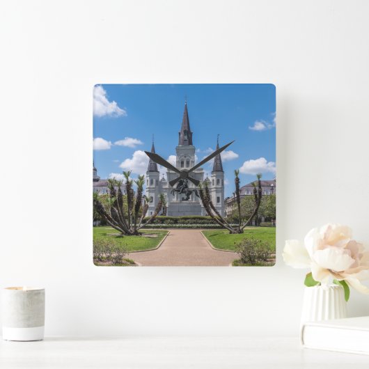 Jackson Square, NOLA Vierkante Klok (Huis)