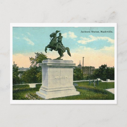 Jackson Statue, Nashville 1918 Briefkaart (Voorkant)