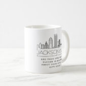 Jackson | Stylized City Skyline Custom Slogan Koffiemok (Voorkant rechts)