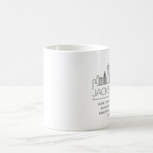 Jackson | Stylized City Skyline Custom Slogan Koffiemok (Center)