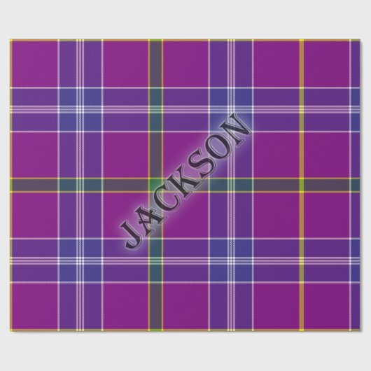 Jackson Tartan met achternaam Cadeaupapier (Vlak)