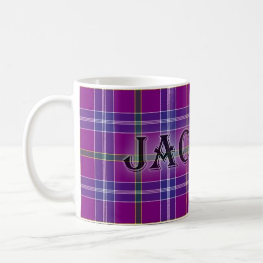 Jackson Tartan met achternaam Koffiemok (Links)