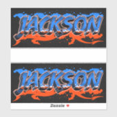 Jackson Vorname Name Graffiti Aufkleber Sticker (Vel)
