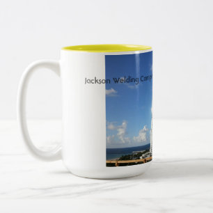 Jackson Welding Company Miami Florida 2014 Koffie Tweekleurige Koffiemok