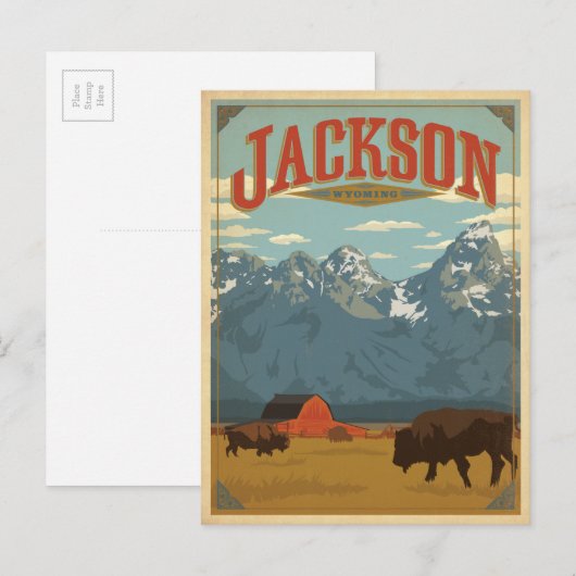 Jackson, WY Briefkaart (Voorkant / Achterkant)