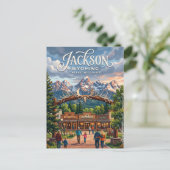Jackson, Wyoming Briefkaart (Staand voorkant)