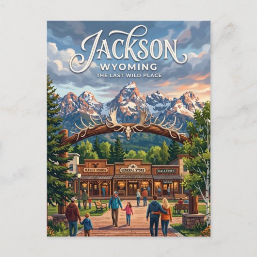 Jackson, Wyoming Briefkaart (Voorkant)