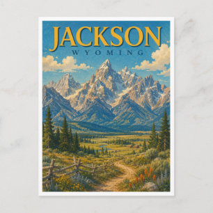 Jackson Wyoming Grand Tetons GeoSaga Briefkaart