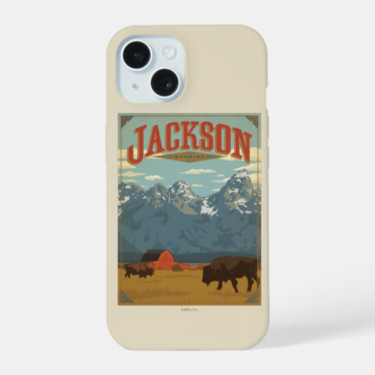Jackson | Wyoming iPhone 15 Case (Achterkant)