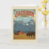 Jackson | Wyoming Kaart (Gele Bloem)