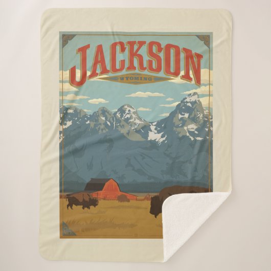 Jackson | Wyoming Sherpa Deken (Voorkant)