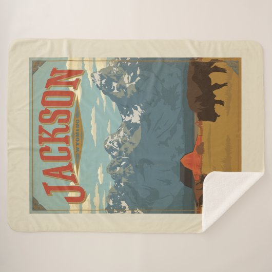 Jackson | Wyoming Sherpa Deken (Voorkant (horizontaal))