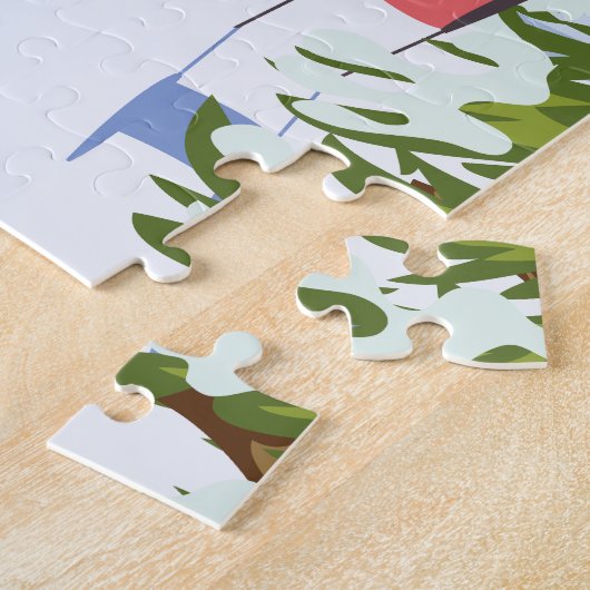 Jackson Wyoming ski poster Legpuzzel (Zijkant)