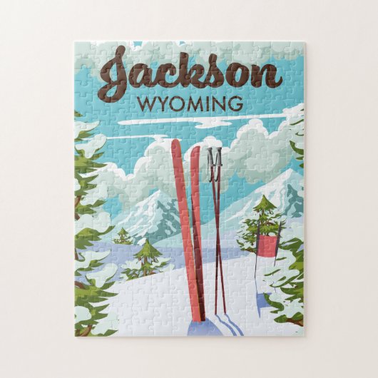 Jackson Wyoming ski poster Legpuzzel (Verticaal)