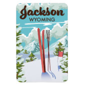 Jackson Wyoming ski poster Magneet (Verticaal)