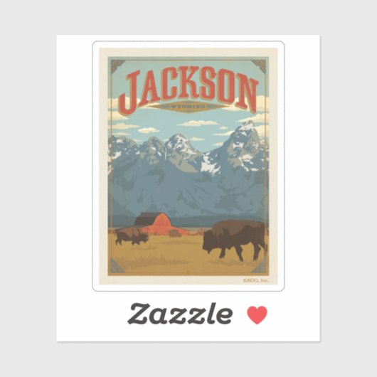 Jackson | Wyoming Sticker (Vel)