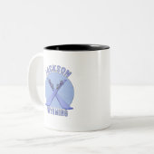 Jackson, Wyoming Tweekleurige Koffiemok (Voorkant links)