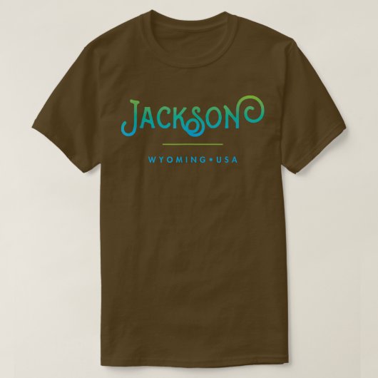 Jackson Wyoming Typographic Design T-shirt (Design voorkant)
