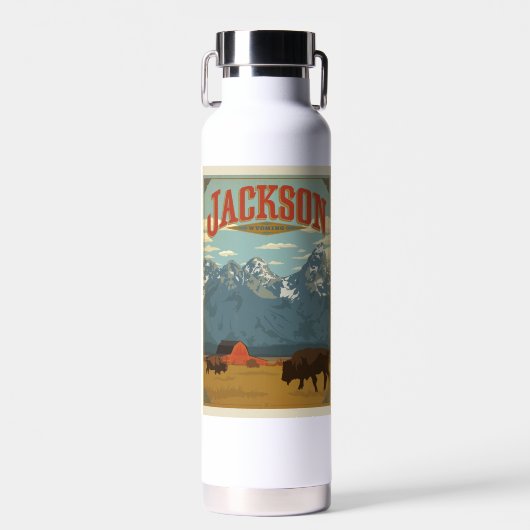 Jackson | Wyoming Waterfles (Voorkant)