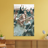 Jackson's brigade staat als een stenen muur canvas afdruk (Insitu (Woonkamer))