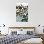 Jackson's brigade staat als een stenen muur canvas afdruk (Insitu (Slaapkamer))