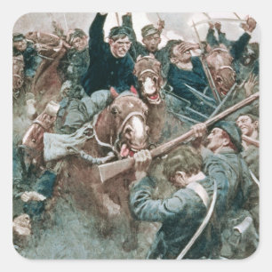 Jackson's brigade staat als een stenen muur vierkante sticker