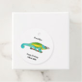 Jackson's chameleon cartoon bedankjes labels (In situ)